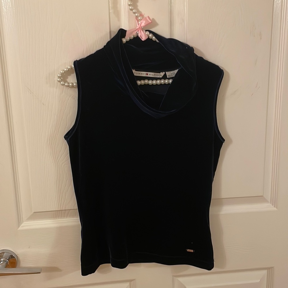 Velvet, navy blue top